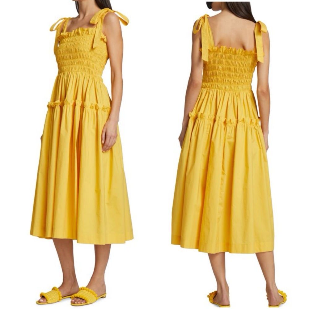 En Saison Ida Cotton Smocked Midi Dress